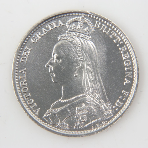 2232 - 1888 silver sixpence of Queen Victoria - EF.  UK P&P Group 0 (£6+VAT for the first lot and £1+VAT fo... 