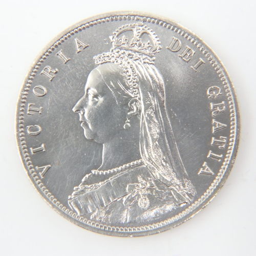 2242 - 1887 silver half crown of Queen Victoria - aEF.  UK P&P Group 0 (£6+VAT for the first lot and £1+VAT... 