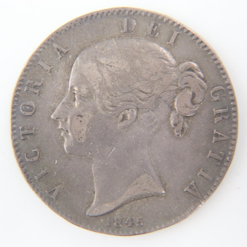 2248 - 1845 silver bun head crown of Queen Victoria. UK P&P Group 0 (£6+VAT for the first lot and £1+VAT fo... 