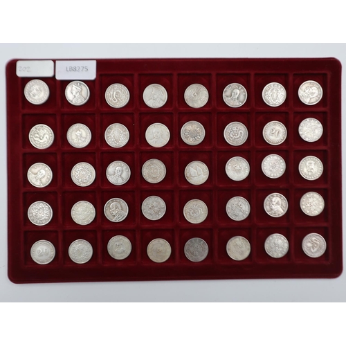 2274 - Tray of forty Oriental commemorative coins.  UK P&P Group 1 (£16+VAT for the first lot and £2+VAT fo... 