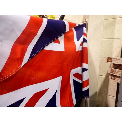 1034 - Union Jack flag, 150 x 90cm, on flagpole. Not available for in-house P&P