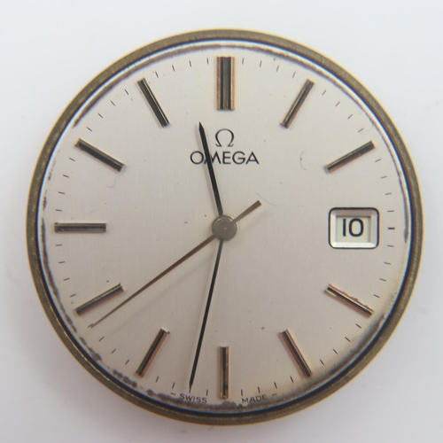 35 - OMEGA: gents manual wind wristwatch movement with dial and lens, crown detached but present, not wor... 