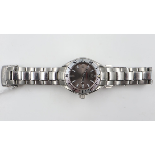 37 - ROTARY: ladies Aquaspeed steel cased wristwatch with metallic grey dial and date aperture. UK P&P Gr... 