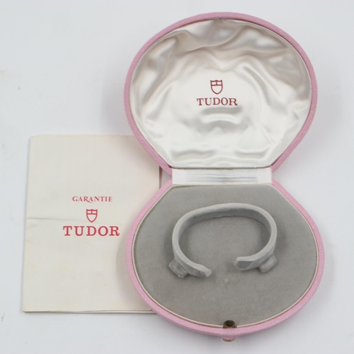 43 - TUDOR: ladies wristwatch box in pink, some discolouration throughout. UK P&P Group 1 (£16+VAT for th... 