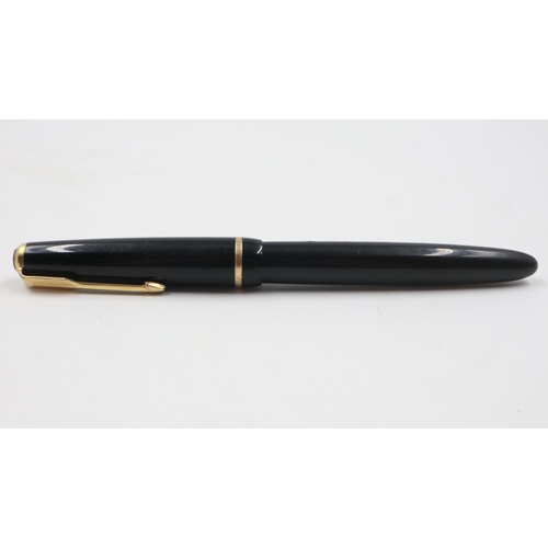 50 - Parker Duofold fountain pen with 14ct gold nib and screw cap. UK P&P Group 1 (£16+VAT for the first ... 