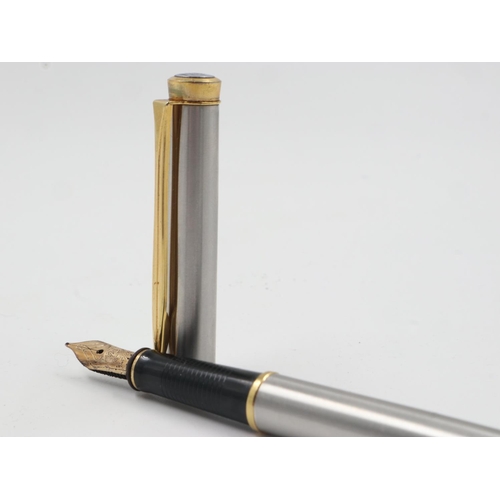 51 - Modern steel Swan Mabie Todd fountain pen with a 14ct gold nib. UK P&P Group 1 (£16+VAT for the firs... 