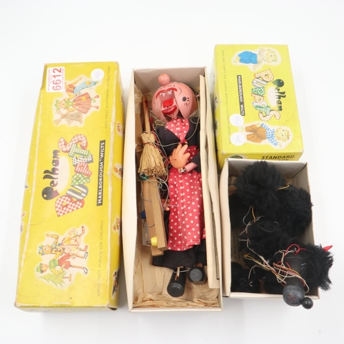 65 - Two Pelham Puppets, Witch and Poodle, each boxed (boxes a little rough). UK P&P Group 1 (£16+VAT for... 