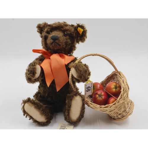 66 - Steiff Autumn bear with growler, 654435, H: 35cm. UK P&P Group 1 (£16+VAT for the first lot and £2+V... 