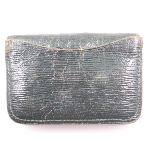 77 - Hallmarked silver mounted leather purse. UK P&P Group 1 (£16+VAT for the first lot and £2+VAT for su... 