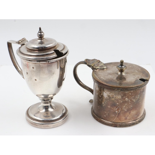 79 - Two silver plated Mappin & Webb mustard pots. UK P&P Group 1 (£16+VAT for the first lot and £2+VAT f... 