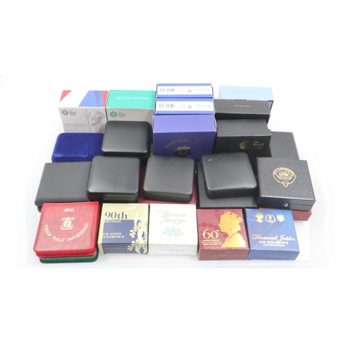 87 - Large quantity of coin presentation boxes for individual coins, no contents. UK P&P Group 2 (£20+VAT... 