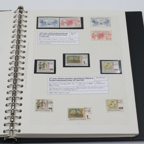 132 - Album of Czechoslovakia stamps, 1968-1970, including blocks. UK P&P Group 1 (£16+VAT for the first l... 