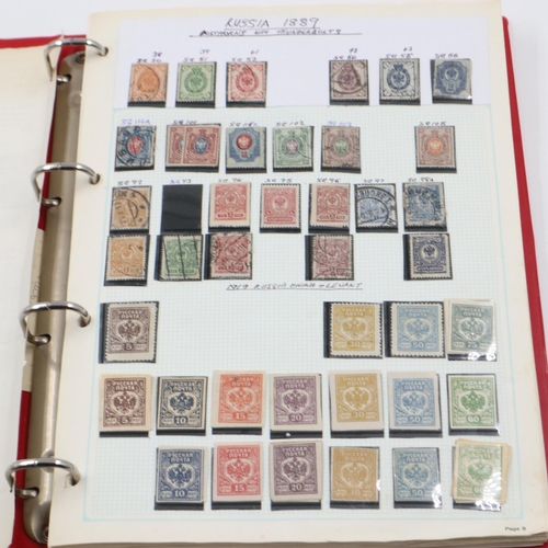 140 - Album of early Russian and Russian satellite states. UK P&P Group 1 (£16+VAT for the first lot and £... 