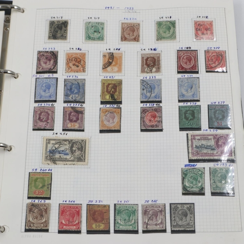 142 - Album of Malaysia, Straits Settlements and Malay State stamps. UK P&P Group 1 (£16+VAT for the first... 