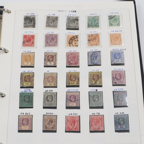 142 - Album of Malaysia, Straits Settlements and Malay State stamps. UK P&P Group 1 (£16+VAT for the first... 