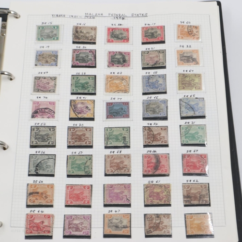 142 - Album of Malaysia, Straits Settlements and Malay State stamps. UK P&P Group 1 (£16+VAT for the first... 