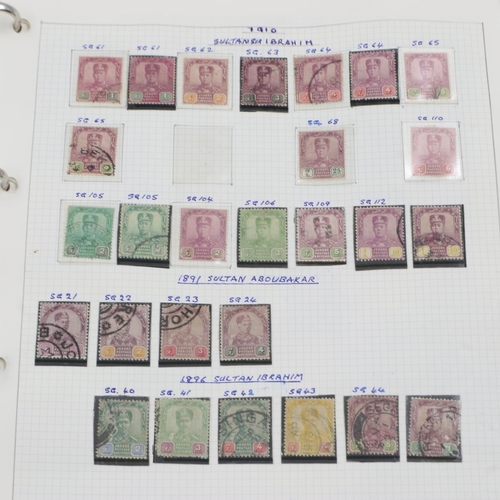 142 - Album of Malaysia, Straits Settlements and Malay State stamps. UK P&P Group 1 (£16+VAT for the first... 