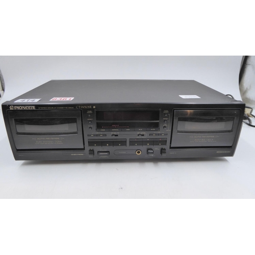 414 - Pioneer CT W505R twin cassette deck. All electrical items in this lot have been PAT tested for safet... 