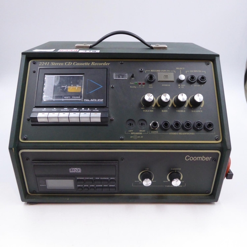 418 - Vintage Coomber 2241 stereo CD cassette recorder. All electrical items in this lot have been PAT tes... 