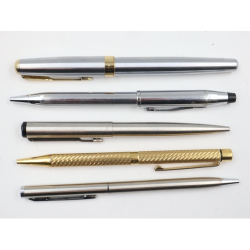 50B - Baoer fountain pen and  further pens and pencils, including Cross and Parker. UK P&P Group 1 (£16+VA... 