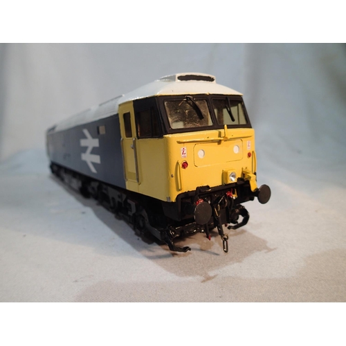 2052 - O gauge kit built class 47 diesel, brass, Delrin chain drive on both bogies, finished as 47890, blue... 