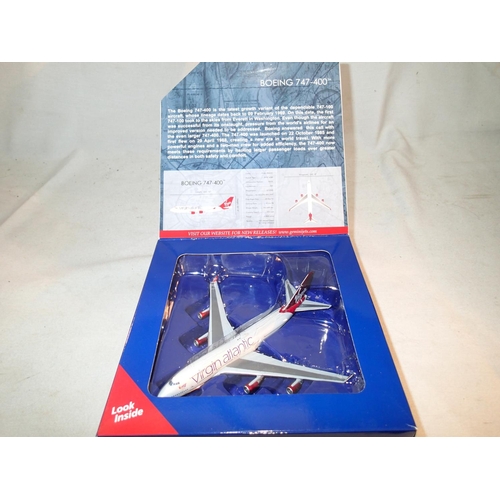 2078 - 1/400 scale Gemini Jets Boeing 747-400, Virgin Atlantic, near mint, storage wear to box. UK P&P Grou... 