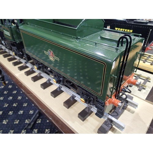 2112 - Live steam 3.5inch gauge Britannia locomotive and tender, LBSC design, coal fired, BR green, late cr... 