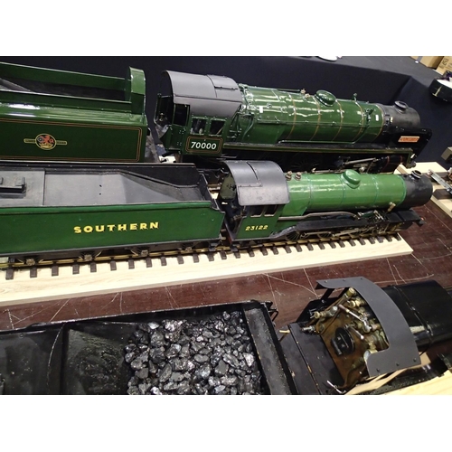 2117 - Live steam 2.5inch gauge, Fayette, LBSC design Pacific with bogie tender, finished in Southern green... 