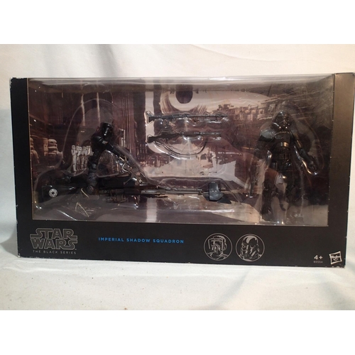 2132 - Star Wars - The Black Series, boxed Imperial shadow squadron, complete in excellent condition, has b... 