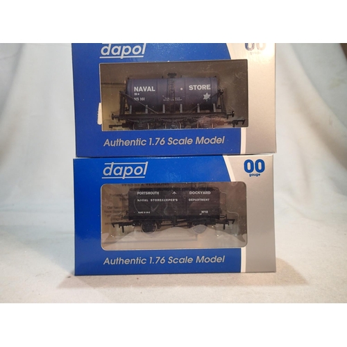 2313 - Two Wessex wagons/Dapol Navy related wagons, Navy Store six wheel tanker limited edition 116/145, an... 