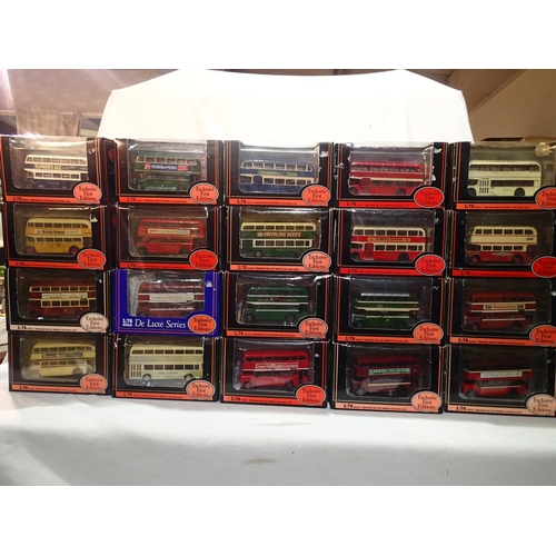 2408 - Twenty EFE double decker buses, various types and companies, mostly excellent condition, boxes with ... 