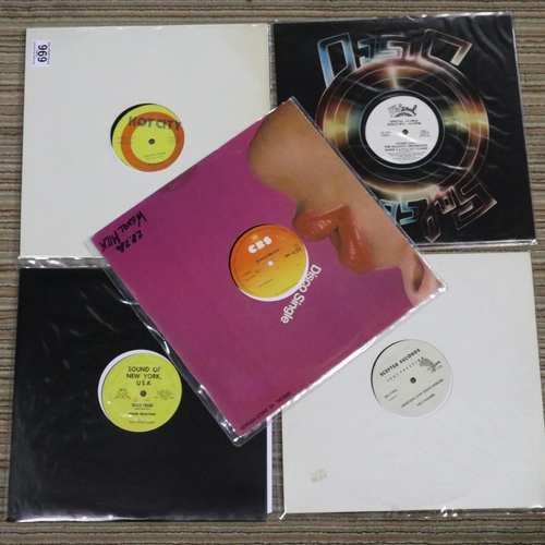 696 - Five collectable Disco/Funk 12 inch singles in vert good condition. UK P&P Group 1 (£16+VAT for the ... 