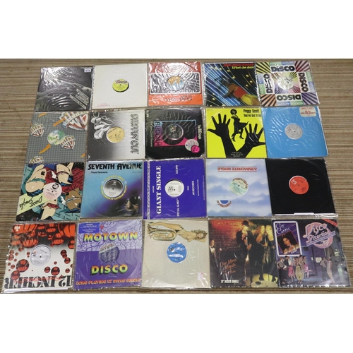 819 - Twenty mixed Disco/Funk 12 inch singles including promos. UK P&P Group 4 (£25+VAT per lot)