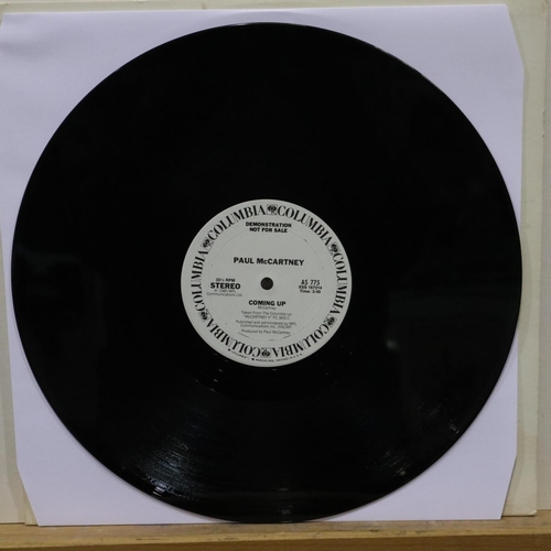 822 - Paul McCartney, Coming Up, 12 inch demo in good condition. UK P&P Group 2 (£20+VAT for the first lot... 