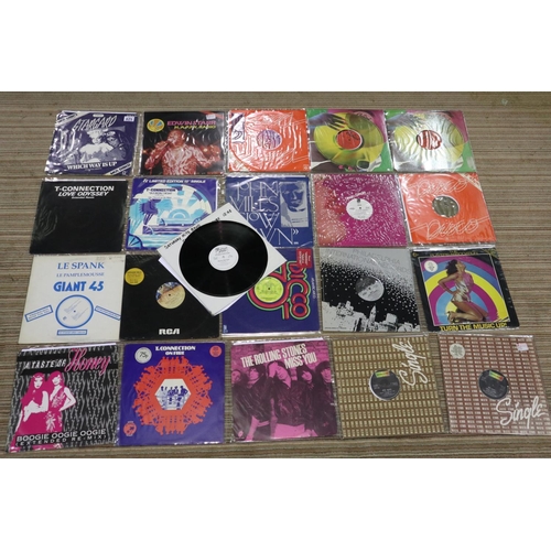 825 - Twenty classic Disco 12 inch singles including promos. UK P&P Group 4 (£25+VAT per lot)