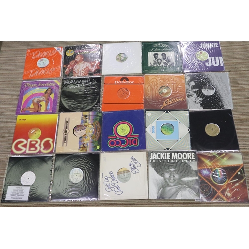 826 - Twenty classic Disco 12 inch singles including promos. UK P&P Group 4 (£25+VAT per lot)