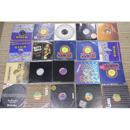 884 - Twenty classic Disco hits including promos. UK P&P Group 4 (£25+VAT per lot)