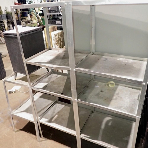 1753 - Garden shelving in three sections, largest 180cm H. Not available for in-house P&P