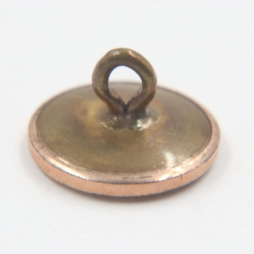 98 - Set of six enamelled rose gold mounted brass studs within a fitted case. UK P&P Group 0 (£6+VAT for ... 