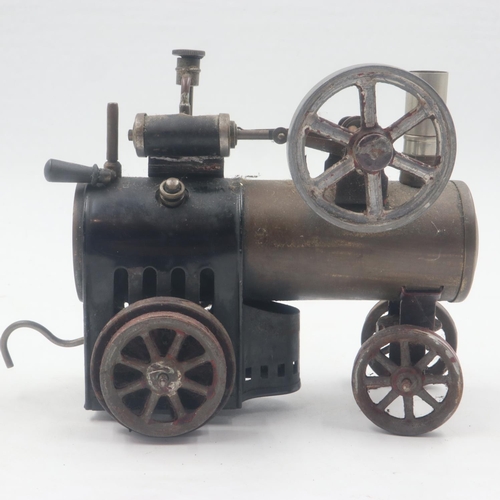 125 - Bing Werke German made live steam traction engine, L: 17cm. UK P&P Group 1 (£16+VAT for the first lo... 