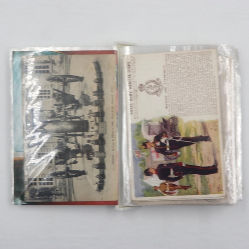 130 - Approximately 100 WWI military and war themed postcards. UK P&P Group 1 (£16+VAT for the first lot a... 