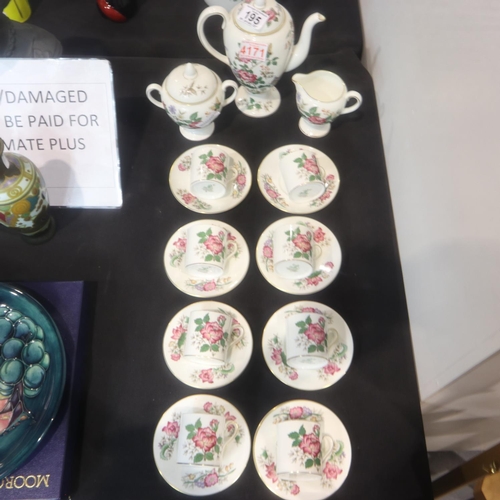 195 - Wedgwood coffee service of nineteen pieces in the Charnwood pattern. Not available for in-house P&P