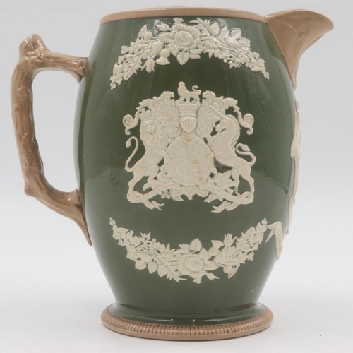 238 - Copeland late Spode commemorative jug for Queen Victoria's Diamond Jubilee 1897, H: 18 cm. Not avail... 