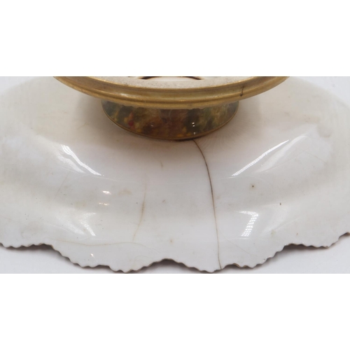 248 - Royal Worcester Tazza, signed Ricketts ( hairline ) and a side plate, D: 18 cm. UK P&P Group 2 (£20+... 