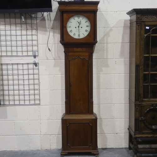 319 - George Lupton of Altringham 8-day longcase clock, with circular enamelled dial and subsidiary second... 