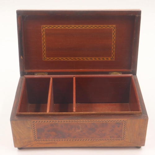 320 - Inlaid box. UK P&P Group 2 (£20+VAT for the first lot and £4+VAT for subsequent lots)