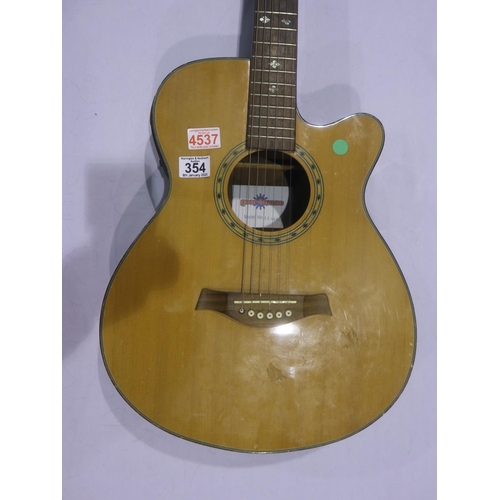 354 - Gear 4 Music full size electro-acoustic, #AA4006. Not available for in-house P&P