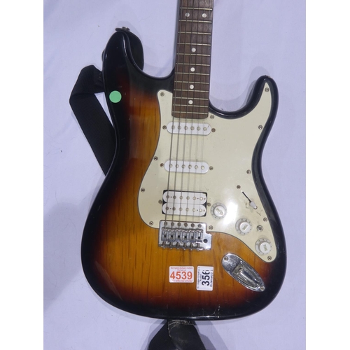 356 - Aria STG series strat style electric guitar with strat. Not available for in-house P&P