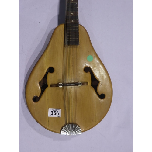 366 - Gainsborough mandolin, some attention required to machine heads. Not available for in-house P&P