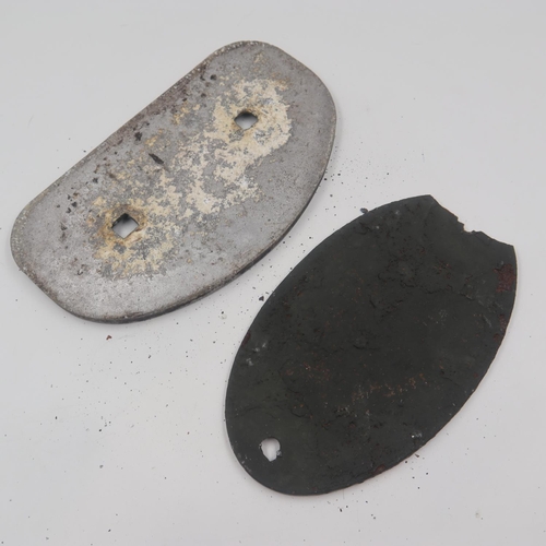 371 - Two cast iron railway wagon plates, one A/F. UK P&P Group 3 (£30+VAT for the first lot and £8+VAT fo... 